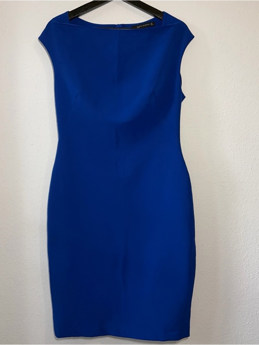 Zara Cobalt Blue Midi Sheath Dress
